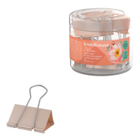 Зажимы для бумаг ErichKrause Pastel Bloom, 32 мм, Peach (в пластиковой коробке, 9 шт.)