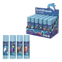 Клей-карандаш ErichKrause EasyStick Sea Friends, 15г, ассорти (в коробке-дисплее по 24 шт.)