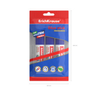 Набор 3 клея-карандаша ErichKrause Extra, 15г (в пакете)