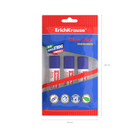 Набор 3 клея-карандаша ErichKrause Extra, 8г (в пакете)