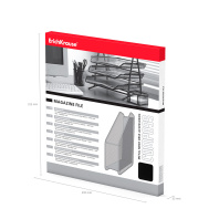 Подставка для бумаг вертикальная металлическая ErichKrause Compass, Classic, черный