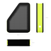 Подставка для бумаг вертикальная пластиковая ErichKrause Forte, Accent, 75мм, черная с желтой встав