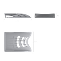 Лоток для бумаг пластиковый ErichKrause S-Wing, Classic, серый