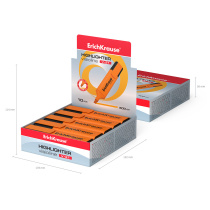 Текстмаркер ErichKrause Visioline V-21 Neon, цвет чернил оранжевый (в коробке по 10 шт.)