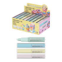 Текстмаркер ErichKrause Visioline V-25 Milky Shine, цвет чернил ассорти (в коробке-дисплее по 24 шт.