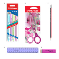 Набор настольный вращающийся пластиковый ErichKrause Mini Desk, Pastel, фиолетовый