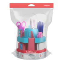 Набор настольный вращающийся пластиковый ErichKrause Office, Bubble Gum, розовый с голубой вставкой