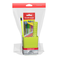 Набор настольный пластиковый ErichKrause Base, Neon Solid, желтый