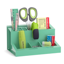 Набор настольный пластиковый ErichKrause Leader, Powder, оливковый