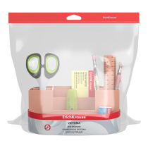 Набор настольный пластиковый ErichKrause Victoria, Powder, персиковый