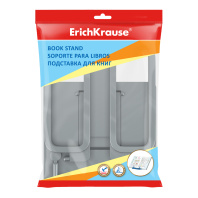 Подставка для книг пластиковая ErichKrause Base, Ice Metallic, серебряный