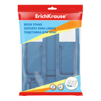 Подставка для книг пластиковая ErichKrause Base, Ice Metallic, синий