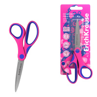 Ножницы ErichKrause Comfort Pinna Kotta, 15см, розовый (в блистере по 1 шт.)