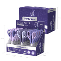 Ножницы ErichKrause Endeavor Lavender, 16 см, ассорти (в дисплее по 24 шт.)|ОФ|56926