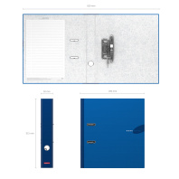 Папка-регистратор с арочным механизмом ErichKrause, Work inside, А4, 50 мм, синий