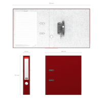 Папка-регистратор с арочным механизмом разборная ErichKrause, Business, А4, 50 мм, бордовый