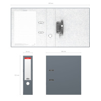 Папка-регистратор с арочным механизмом разборная ErichKrause, Business, А4, 70 мм, серый