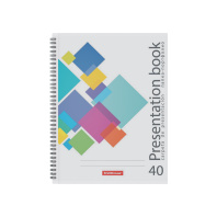 Папка-портфолио пластиковая ErichKrause Flying Rhombs, c 40 карманами, A4 (в пакете по 4 шт.)