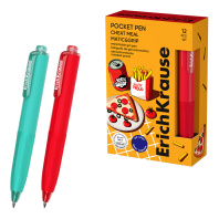 Ручка гелевая автоматическая ErichKrause Poсket Pen Matic&Grip Cheat Meal 0.5, цвет чернил синий (в