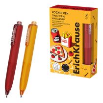 Ручка гелевая автоматическая ErichKrause Poсket Pen Matic&Grip Cheat Meal 0.5, цвет чернил черный (в