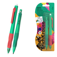 Набор из ручки гелевой автоматической 0.5, цвет чернил синий и карандаша механического 2.0, HB Erich