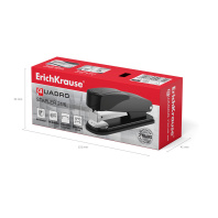 Степлер 24/6  Half-strip ErichKrause Quadro Classic до 30 листов, черный (в коробке по 1 шт.)