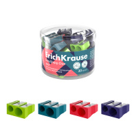 Точилка пластиковая ErichKrause EasySharp Duo, Reef, ассорти (в тубусе по 30 шт)