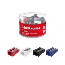 Точилка пластиковая ErichKrause EasySharp, Classic, ассорти (в тубусе по 60 шт)