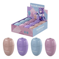 Точилка пластиковая ErichKrause Eva, Manga, с контейнером, ассорти (в коробке-дисплее по 24 шт)