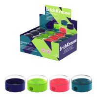 Точилка пластиковая ErichKrause Universe Plus, Reef, с контейнером, ассорти (в коробке-дисплее по 24