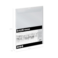 Бумага для черчения в пластиковой папке ErichKrause, Art, А3, 20 листов, без рамки
