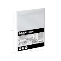 Бумага для черчения в пластиковой папке ErichKrause, Art, А4, 10 листов, горизонтальная рамка