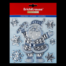 Набор наклеек ErichKrause Decor Дед Мороз Кристалл 18х23см