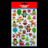 Набор наклеек ErichKrause Decor Праздничный лес 14х25см
