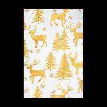 Набор ErichKrause Decor 4 листа упаковочной бумаги тишью Золотые олени 50х70см