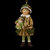 Украшение ErichKrause Decor Девочка с куклой рождественская 10см