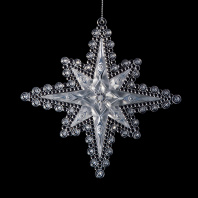 Украшение ErichKrause Decor Снежинка морозный узор 13см
