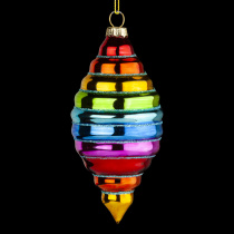 Украшение ErichKrause Decor Сосулька радужная 12см, стекло