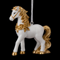 Украшение ErichKrause Decor Лошадка золотая грива 8см