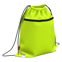 Мешок для обуви ErichKrause с карманом на молнии 500x410мм Neon Yellow