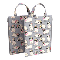 Папка текстильная на молнии, вертикальная ErichKrause с ручкой Chilling Dog, A4