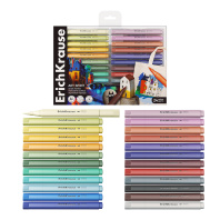 Цветные маркеры акриловые ErichKrause Art Spirit c наконечником кистью 24 цвета (в ПЭТ-боксе с европ