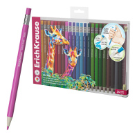 Цветные карандаши механические ErichKrause Safari шестигранные, грифель 3 мм, 24 цвета с точилкой  (