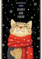 Блокнот А5  40л клеевой кор. "Котэ" клетка, мат.лам., жест.подл.