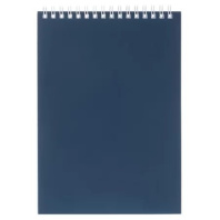 Блокнот А5  60л гребень "SoloMatte. Сапфир" клетка, софт-тач