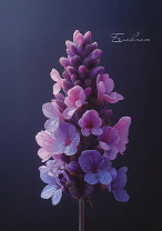 Блокнот А6  40л гребень "Цветок" клетка