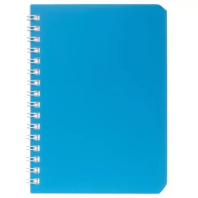 Блокнот А6  80л гребень "SoloMatte. Небесная лазурь" клетка, софт-тач, перф.на отрыв