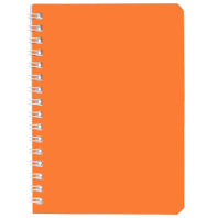 Блокнот А6  80л гребень "SoloMatte. Шафран" клетка, софт-тач, перф.на отрыв