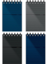 Блокнот А7 40л гребень "Дизайн в полоску" клетка Блокнот А7 40л гребень "Дизайн в полоску" клетка