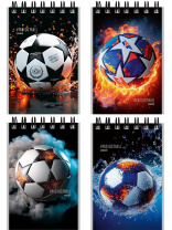 Блокнот А7 40л гребень "Разные футбольные мячи - 14" клетка Блокнот А7 40л гребень "Разные футбольные мячи - 14" клетка